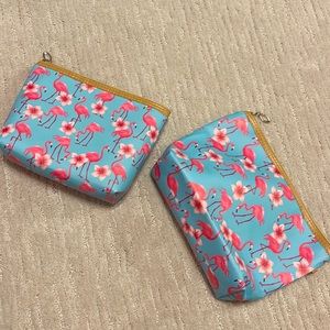 Flamingo make up or bathroom or whatever you want bags